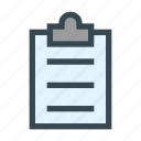 clipboard, content, list, paste, survey, task