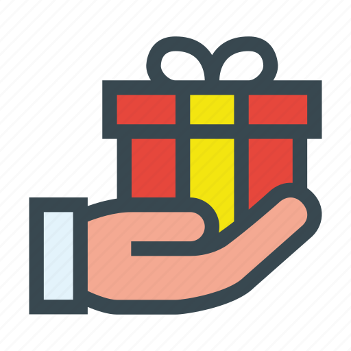 Birthday, box, gift, give, hand, present icon - Download on Iconfinder
