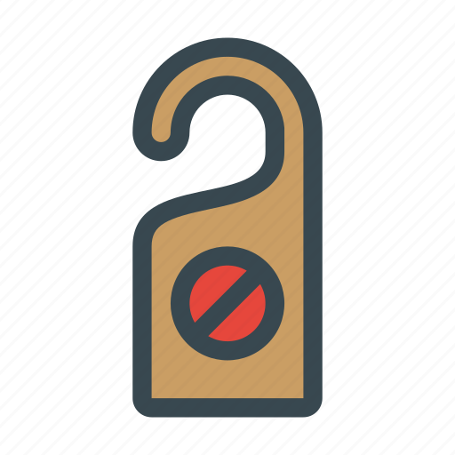 Caution, door, forbidden, hanger, prohibitted, stop icon - Download on Iconfinder