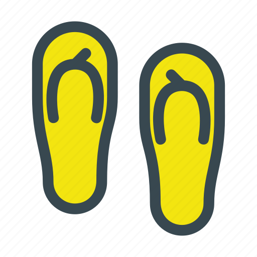 Beach, flip, flops, footwear, sandal, sandals, shoe icon - Download on Iconfinder
