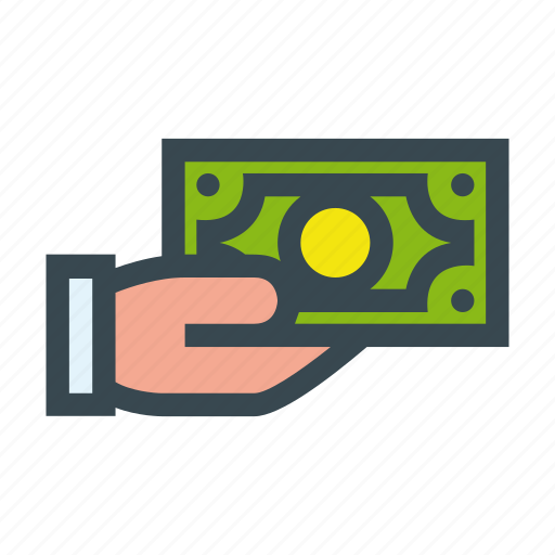 Bill, hand, money, payment, receive, salary icon - Download on Iconfinder