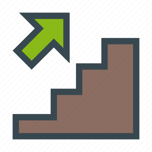 Stairs, transit, up, upstairs, upwards icon - Download on Iconfinder