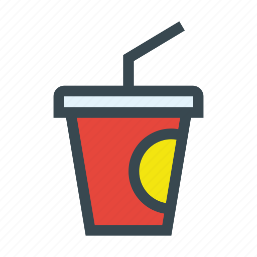 Cup, drink, paper, soda, straw icon - Download on Iconfinder