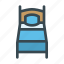 bed, bedroom, furniture, single, sleeping 