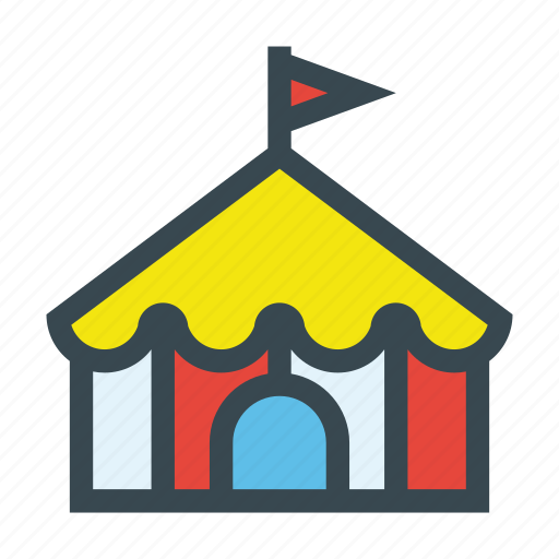 Carnival, circus, cirque, entertainment, event, tent icon - Download on Iconfinder
