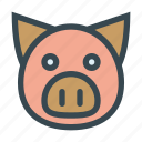 animal, farm, head, pig, pork, swine