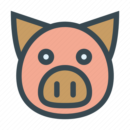 Animal, farm, head, pig, pork, swine icon - Download on Iconfinder