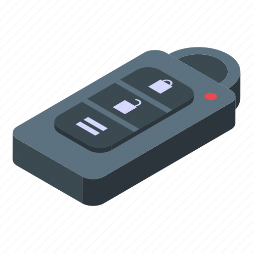 Smart, car, key, driver, isometric icon - Download on Iconfinder