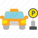 parking, area, car, traffic, transport, vehicle, signboard, icon