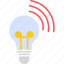 smart, light, bulb, technology, icon