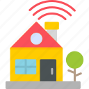 smarthome, connection, control, home, house, smartphone, wireless, icon