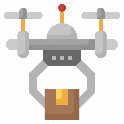 Drone, delivery, shipping, and, remote, control, transportation icon - Download on Iconfinder