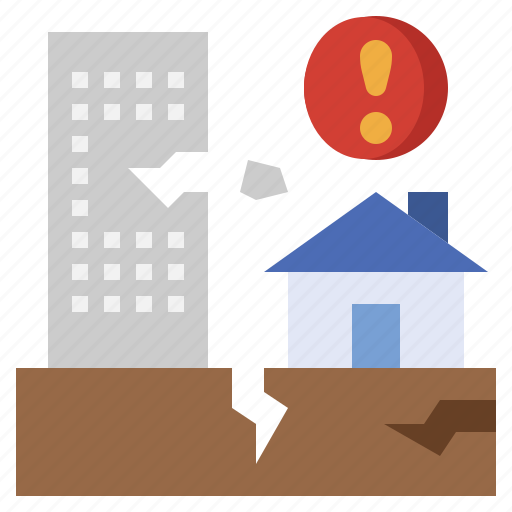 Earthquake, crack, damage, architecture, signaling icon - Download on Iconfinder