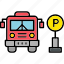 bus, parking, arking, transport, auto, transportation, car, icon 