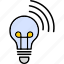 smart, light, bulb, technology, icon 