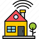 smarthome, connection, control, home, house, smartphone, wireless, icon
