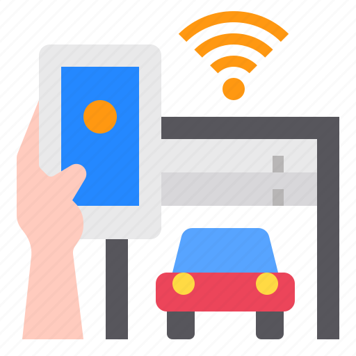 Car, park, smartphone, mobile, hand, technology, control icon - Download on Iconfinder