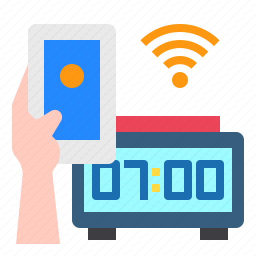 Digital, alarm, clock, smartphone, mobile, technology, control icon - Download on Iconfinder