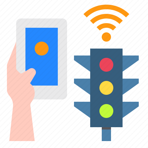 Traffic, light, smartphone, mobile, technology, control icon - Download on Iconfinder