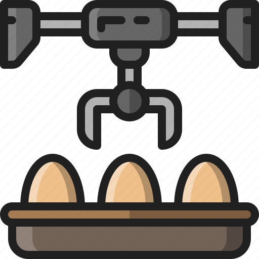 Product, robot, hand, egg, select, control, quality icon - Download on Iconfinder