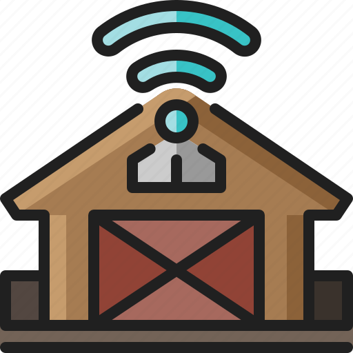 Warehouse, storehouse, shipping, stock, storage, wifi, wireless icon - Download on Iconfinder
