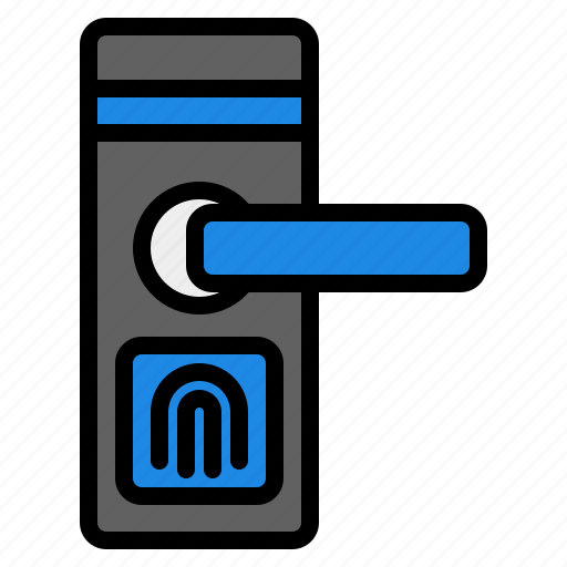 Smart, door, technology, fingerprint, electronic, handle, exit icon - Download on Iconfinder