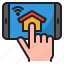 mobilephone, home, wifi, click, smarthome 
