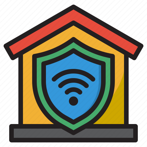 Smarthome, home, protect, wifi, shield icon - Download on Iconfinder
