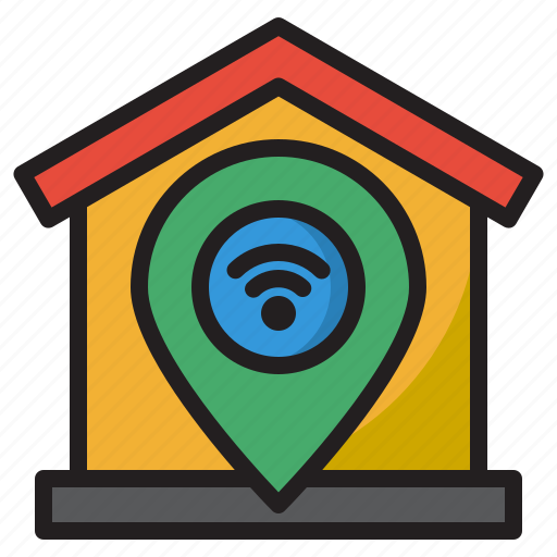 Smarthome, location, wifi, home, map icon - Download on Iconfinder