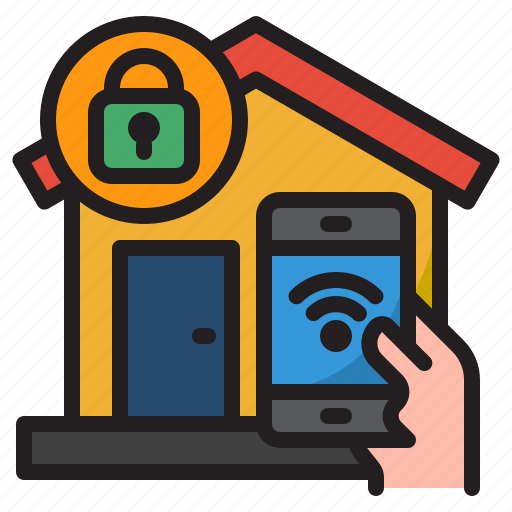 Smarthome, lock, wifi, home, mobilephone icon - Download on Iconfinder