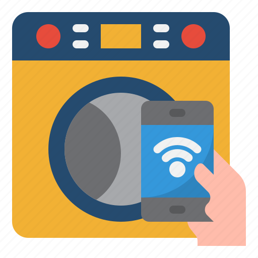 Mobilephone, wash, machine, cloth, smarthome, wifi icon - Download on Iconfinder