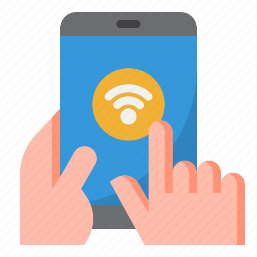 Mobilephone, wifi, smartphone, signal, hand icon - Download on Iconfinder