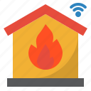 smarthome, home, fire, wifi, warning 