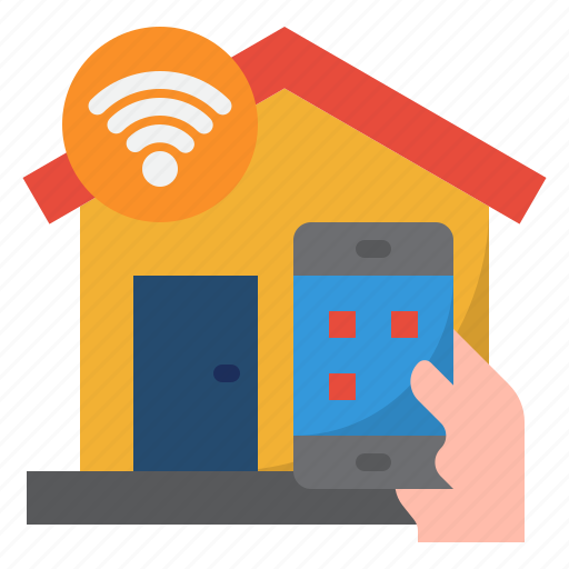Smarthome, home, wifi, mobilephone, house icon - Download on Iconfinder