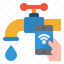 smarthome, mobilephone, water, wifi, faucet 