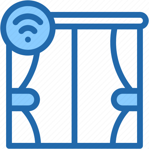 Smart, window, home, curtain, wifi, signal icon - Download on Iconfinder