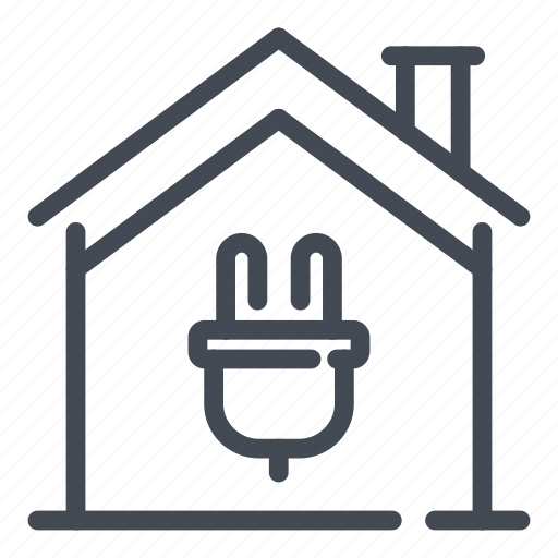 Building, electric, electricity, home, house, plug, smart icon - Download on Iconfinder