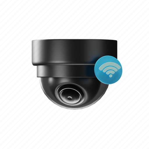 Cctv, smart, technology, security, digital, network, wireless 3D illustration - Download on Iconfinder