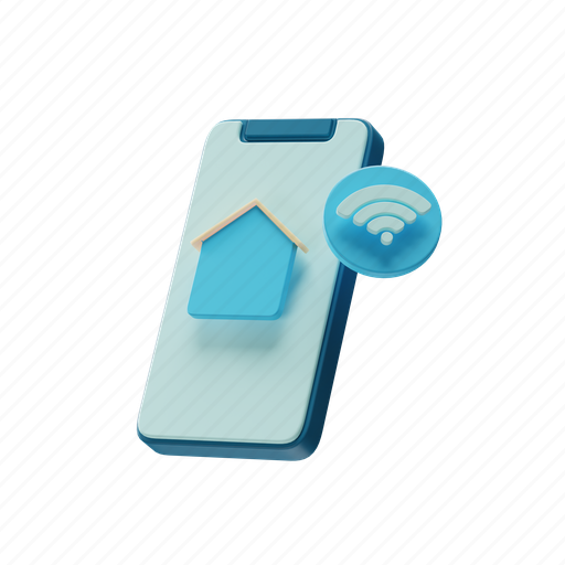 Smart, home, phone, technology, security, digital, network 3D illustration - Download on Iconfinder