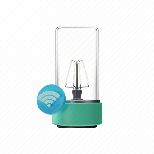 Desk, lamp, smart, technology, security, digital, network 3D illustration - Download on Iconfinder