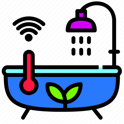 Automated, bathtub, clean, ecology, nature, shower, water icon - Download on Iconfinder