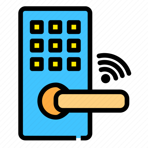 Dor, lock, modern, password, protection, safety, security icon - Download on Iconfinder