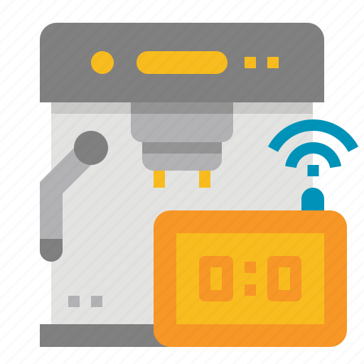 Coffee, machine, smart, technology, timer icon - Download on Iconfinder