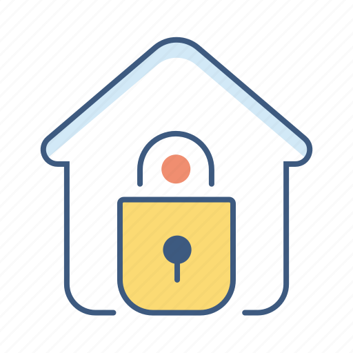 Building, estate, home, house, lock, password, protection icon - Download on Iconfinder