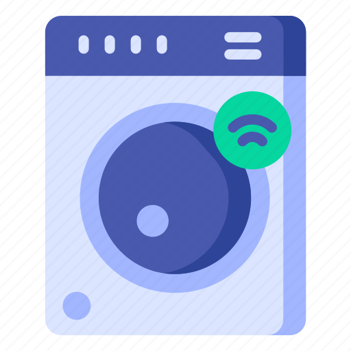 Cleaning, laundry, smart home, technology, washing machine icon - Download on Iconfinder