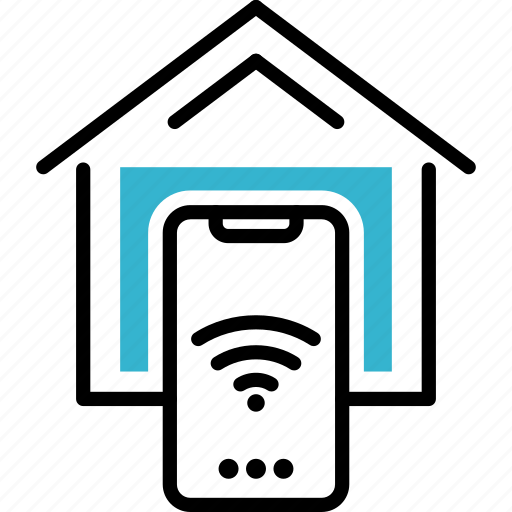 House, smart, signal, wifi, phone, home icon - Download on Iconfinder
