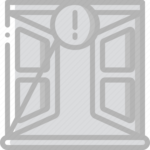 Alert, home, open, smart, window icon - Download on Iconfinder