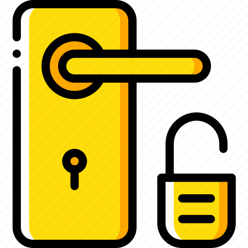 Door, home, smart, unlocked icon - Download on Iconfinder