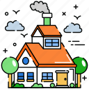 house, weather, climate, control, home, temperature, clouds, smart, smoke
