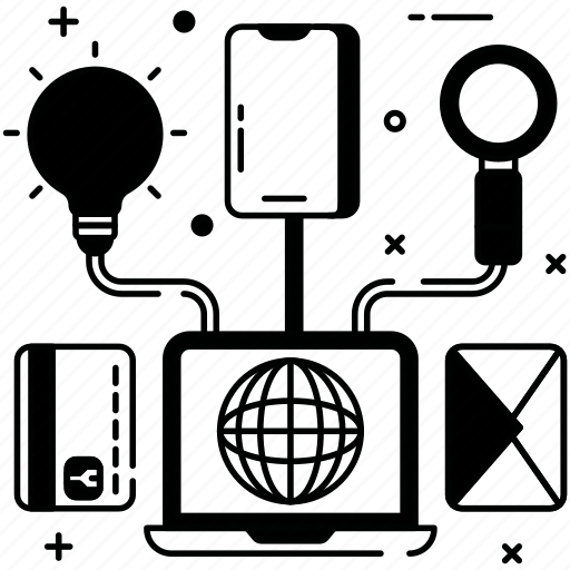 Iot, internet, protocols, laptop, bulb, email, scanning icon - Download on Iconfinder